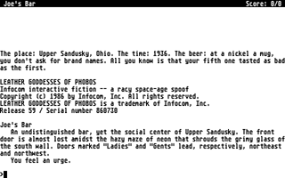 Leather Godesses Of Phobos screenshot 2 for Atari ST